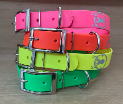 Hunting Dog Collar, Fluro, Handmade BiothaneHunting Dog Collar, Fluro, Handmade Biothane