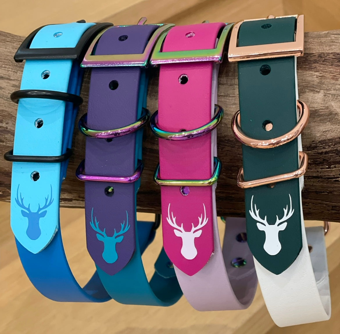 Custom Made Two-Tone Dog Collar, Personalised, Durable BioThane, Unique Design for All Breeds