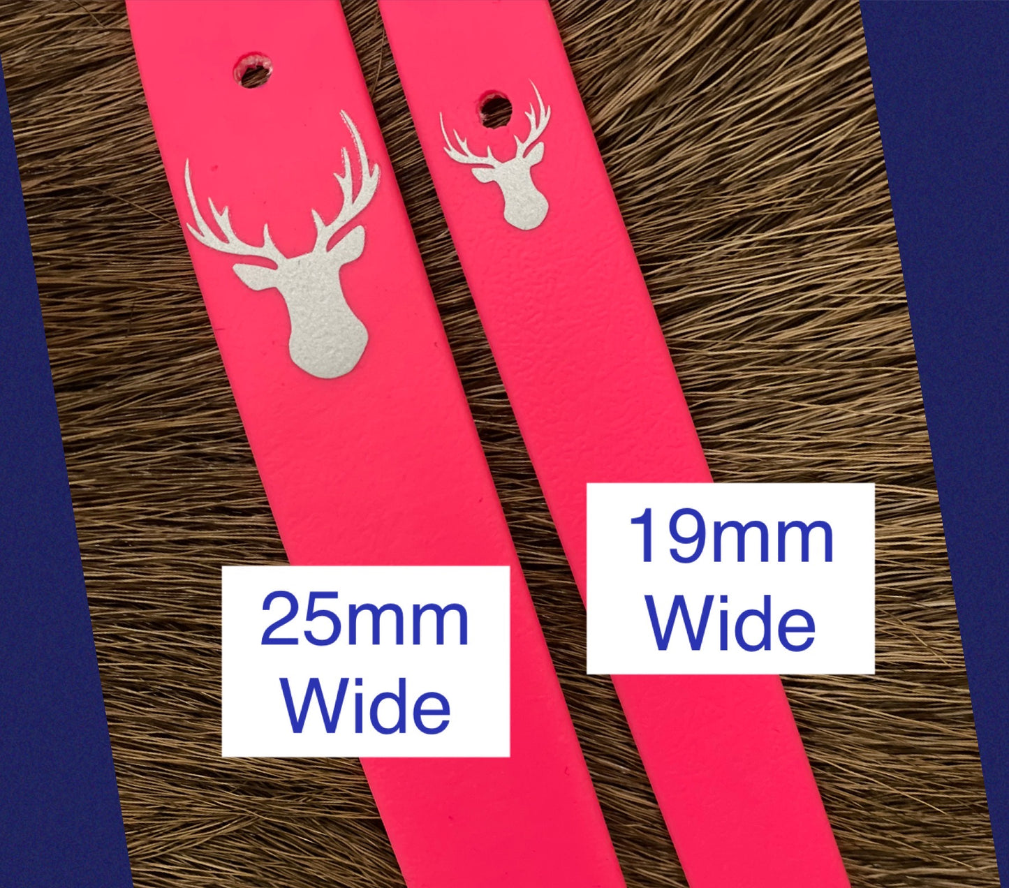 Hunting Dog Collar, Customise, Handmade Fluro Biothane, Free ID Printing