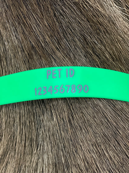 Hunting Dog Collar, Customise, Handmade Fluro Biothane, Free ID Printing