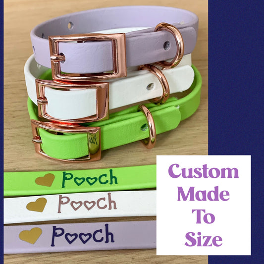 Custom collar for small dog, made to size